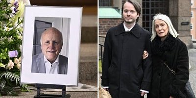 Familjens sista farväl till Arne Hegerfors på begravningen