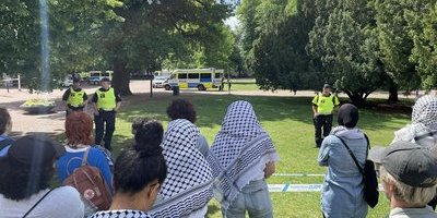 Palestinaaktivister i Lundagård trotsade polisen – döms till böter