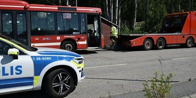 Buss tros ha blivit beskjuten på Värmdö