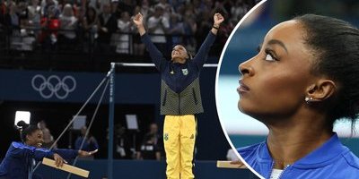 Rasar mot Simone Biles beteende på prispallen