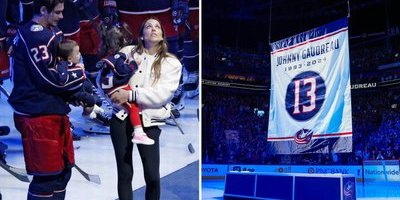 Unik hyllning av Johnny Gaudreau i Columbus i natt