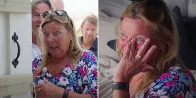 Lotta Engberg i tårar efter förvandlingen i "Stugdrömmar"