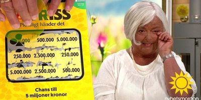 Barbro i tårar efter trissvinsten – ska fira med väninnan