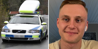 Erik, 19, kör runt i "polisbil": "Vissa kanske tycker det är onödigt" 