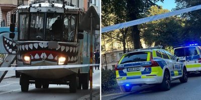 Kvinna påkörd av buss på Östermalm