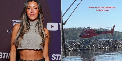 Bianca Ingrosso tog helikopter till Swift-konserten