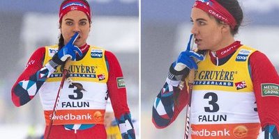 Linn Svahn historisk i sprinten i Falun