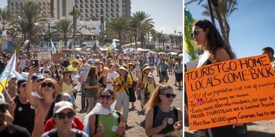 Populär strand stormad: "Dra åt helvete, turister!"