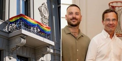 Kristersson höll Pridemingel i Sagerska huset