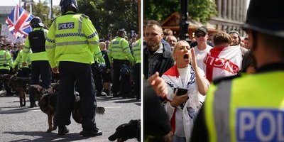 Våldsamma protester skakar England – flera gripna och poliser skadade