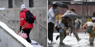 Nu kommer regn och snö: "Ett klassiskt lågtryck"