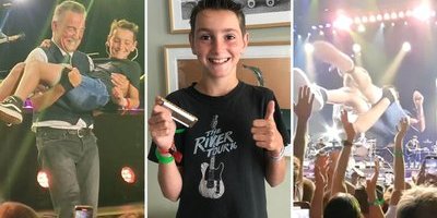 Tioåriga Daniël togs upp på scenen med Springsteen