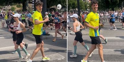 Han sprang Stockholm Marathon baklänges