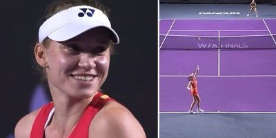 WTA-slutspelsmatchen mellan Elena Rybakina och Aryna Sabalenka avbröts på grund av regn