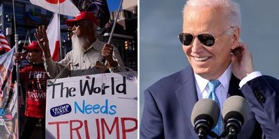 Biden efter skämtet: Trumps anhängare är skräp som flyter