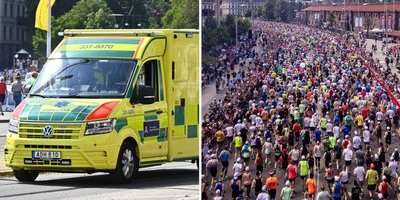 Larm om hjärtstopp under Stockholm Marathon