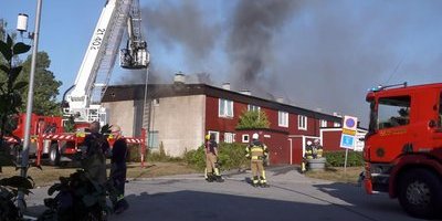 Radhusbrand – kraftig rökutveckling