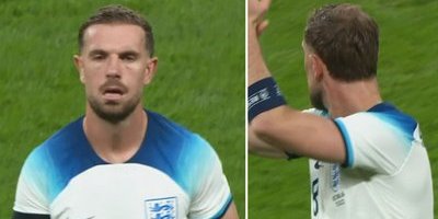 Englands lagkapten Jordan Henderson utbuad på Wembley