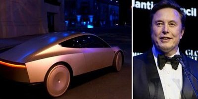 Elon Musk visar Teslas nya "robotaxi"