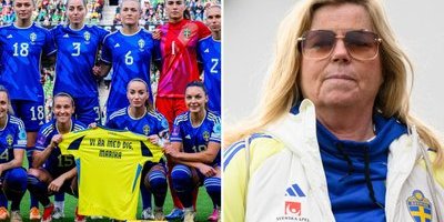 Landslagets hyllning till Marika Domanski Lyfors