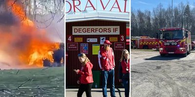 Brand på Stora Valla i Degerfors