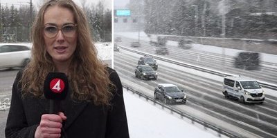 Busvädret orsakar stök i trafiken: "Snöar en hel del"