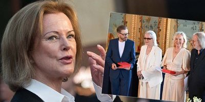 Anni-Frid Lyngstads pik efter ceremonin hos kungen – kängan efter kritiken mot Abba