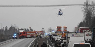 Svår krock på E20 utanför Strängnäs