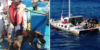 Timothy, 54, och hunden Bella räddades – efter månader på havet